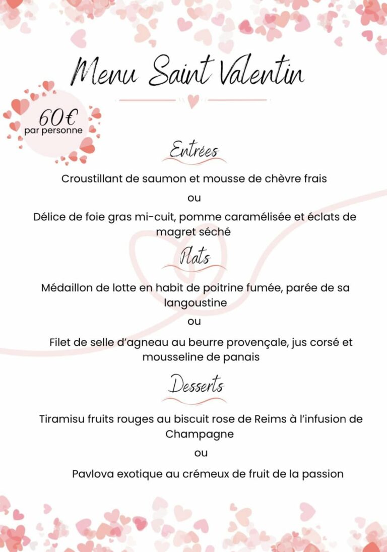 Saint-Valentin : déjeuner ou dîner à l’Entourloupe à Blandy-les-Tours_Blandy