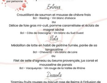 Saint-Valentin : déjeuner ou dîner à l'Entourloupe à Blandy-les-Tours_Blandy