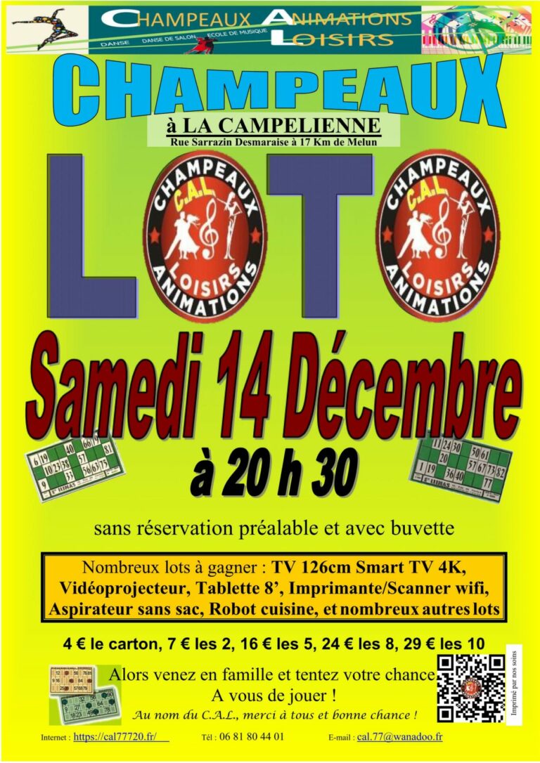 LOTO 2024 du Champeaux Animations Loisirs