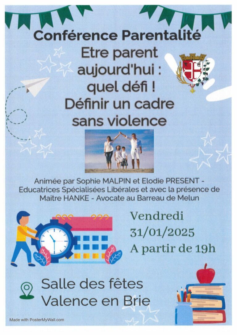 Conférence Parentalité à Valence-en-Brie