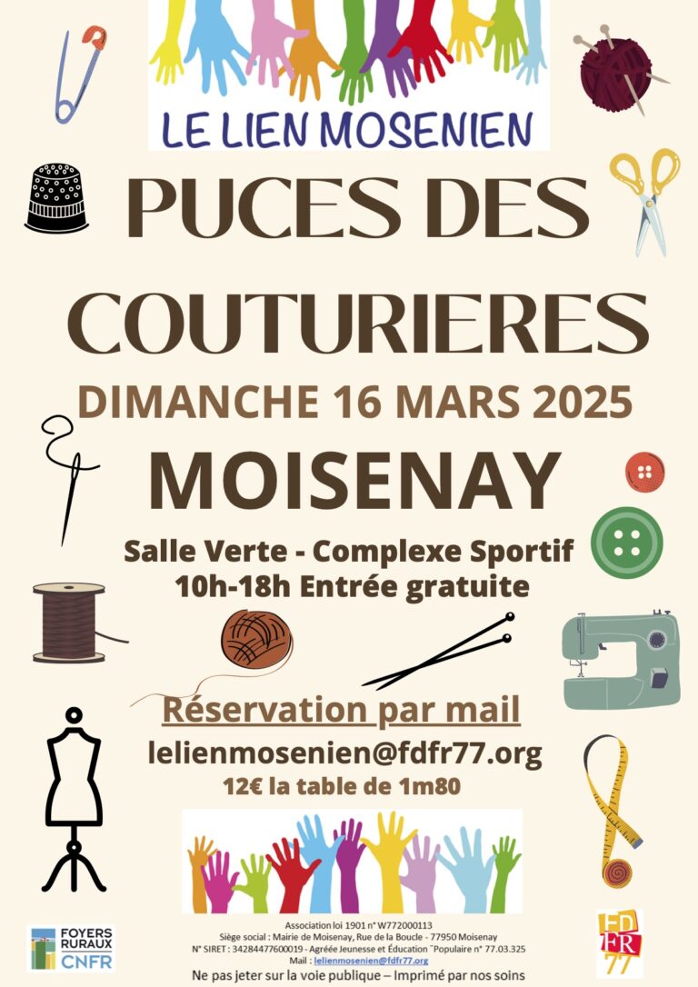 Les Puces des Couturières à Moisenay