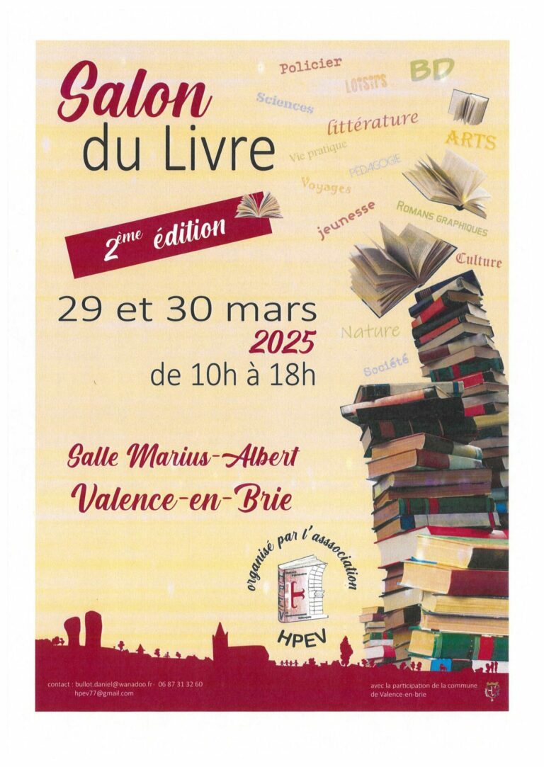 Salon du Livre 2025 à Valence-en-Brie